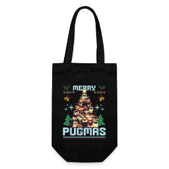 Christmas Pug Ugly Christmas Merry Pugmas - Gift Bag for Bottles - black - Front