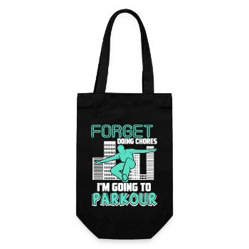 Forget Doing Chores I am Going To Parkour - Gift Bag for Bottles - black - Front