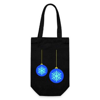Christmas baubles - Gift Bag for Bottles - black - Front