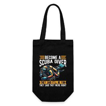 Scuba Diving Become A Scuba Diver They Said Diver - Gift Bag for Bottles - black - Front
