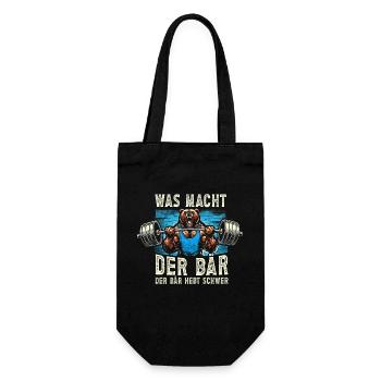 Bodybuilding Bodybuilder Fitness Geschenk Muskeln - Geschenkbeutel für Flaschen - Schwarz - Vorne