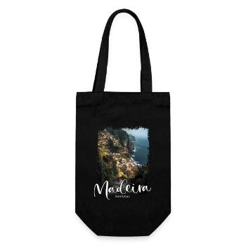 Madeira Island Portugal Vacation Souvenir Tours - Gift Bag for Bottles - black - Front