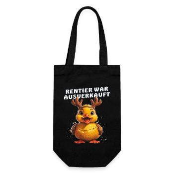 DUCK REINDEER WAS SOLD OUT - Gift Bag for Bottles - black - Front