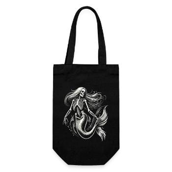 Skeleton Mermaid Mystic Ocean Art - Gift Bag for Bottles - black - Front