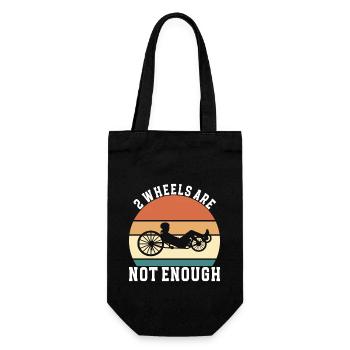 Recumbent Trike Liegetrike Liegedreirad - Gift Bag for Bottles - black - Front
