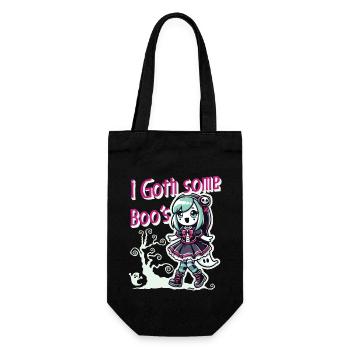Halloween Goth Girl J’ai des fantômes - Sac à bouteille - noir - Devant