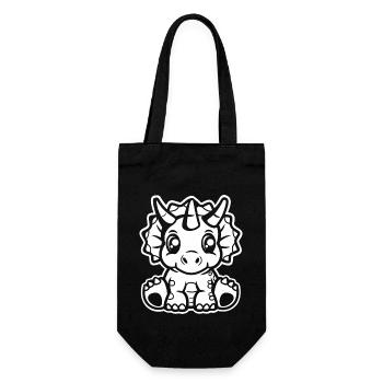 Triceratops - Sac à bouteille - noir - Devant
