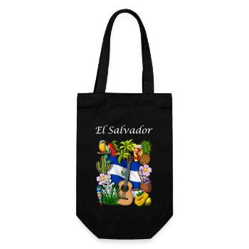 El Salvador Wurzeln - Geschenkbeutel für Flaschen - Schwarz - Vorne