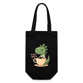 Tea Rex TRex Lederhose - Geschenkbeutel für Flaschen - Schwarz - Vorne