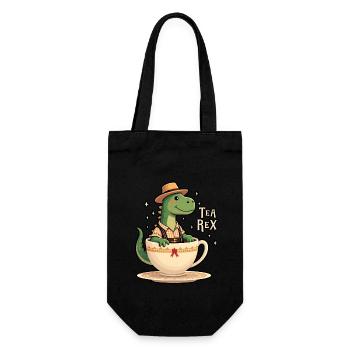 Tea Rex T-Rex Lederhose Lederhosn - Geschenkbeutel für Flaschen - Schwarz - Vorne