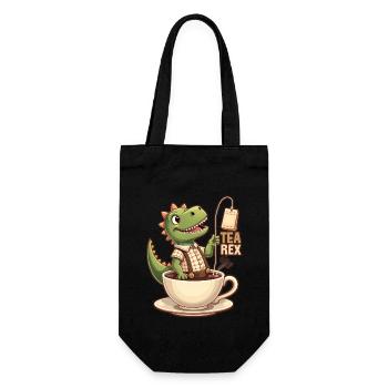 Tea Rex Tyrannosaurus Rex Lederhose Lederhosn - Geschenkbeutel für Flaschen - Schwarz - Vorne