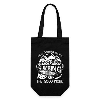 Thanks God For Rock Climbing Keep Up The Good Work - Gift Bag for Bottles - black - Front