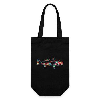 Geometric Redfish Colorful - Gift Bag for Bottles - black - Front