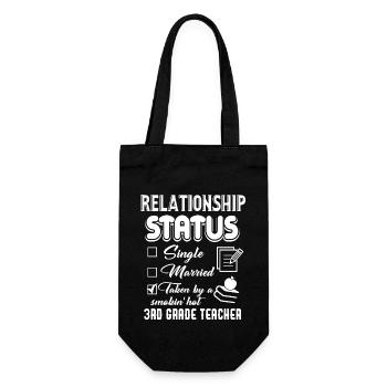 3rd Grade Teacher Relationship Status - Gift Bag for Bottles - black - Front
