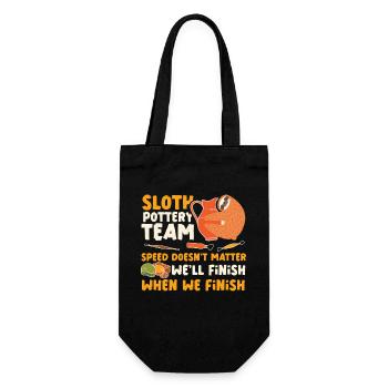 Pottery Ceramics Artist Sloth - Gift Bag for Bottles - black - Front