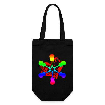 Acoustic Guitar Rainbow - Gift Bag for Bottles - black - Front