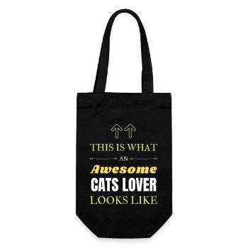 Voici à quoi ressemble un amoureux des chats génial - Sac à bouteille - noir - Devant
