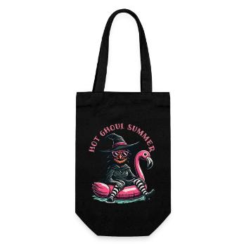 Hot Ghoul Summer Hexen Flamingo Spaß - Geschenkbeutel für Flaschen - Schwarz - Vorne