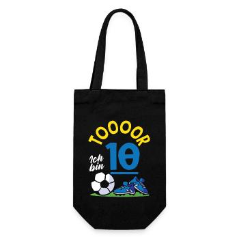 Goal Football I'm 10 Children's Birthday - Gift Bag for Bottles - black - Front