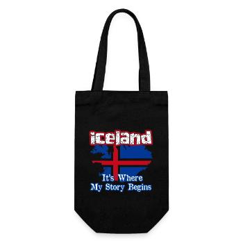 Iceland The Place Where My Story Begins - Gift Bag for Bottles - black - Front