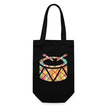 Bass Drum Geometric - Gift Bag for Bottles - black - Front