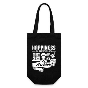 Archivist Happiness Is Being An Archivist - Gift Bag for Bottles - black - Front
