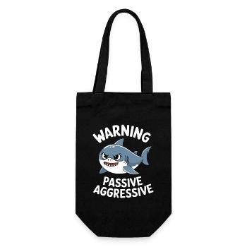 Avertissement de requin passif-agressif - Sac à bouteille - noir - Devant