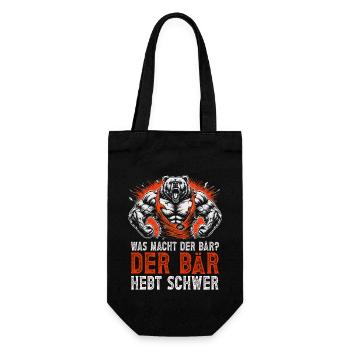 Bodybuilding Bodybuilder Fitness Geschenk Muskeln - Geschenkbeutel für Flaschen - Schwarz - Vorne