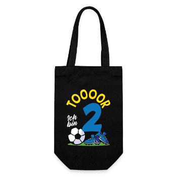 Goal Football I'm 2 Children's Birthday Party - Gift Bag for Bottles - black - Front