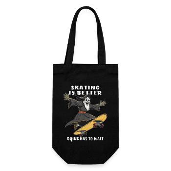 SKATEBOARD SKATING IS BETTER DYING - Geschenkbeutel für Flaschen - Schwarz - Vorne