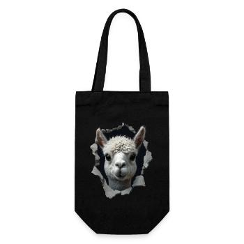Funny Alpaca Alpaca Lover Cute Zoo Animals - Gift Bag for Bottles - black - Front