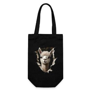 Funny Alpaca Alpaca Lover Cute Zoo Animals - Gift Bag for Bottles - black - Front