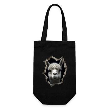 Funny Alpaca Alpaca Lover Cute Zoo Animals - Gift Bag for Bottles - black - Front
