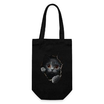 Funny Cats Cat Owner Cute Cat Pet - Gift Bag for Bottles - black - Front