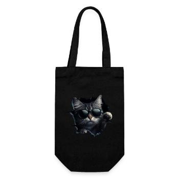Funny Cats Cat Owner Cute Cat Pet - Gift Bag for Bottles - black - Front