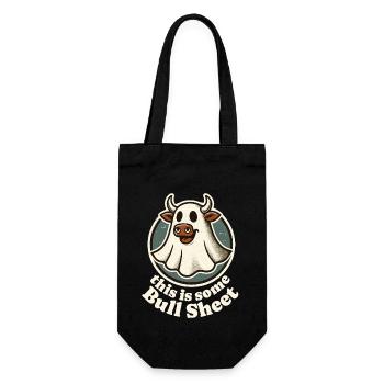 This is real nonsense with a cow's face - Gift Bag for Bottles - black - Front