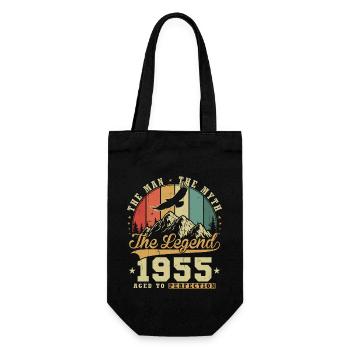 Vintage 1955 Homme Mythe Légende Anniversaire Rétro - Sac à bouteille - noir - Devant