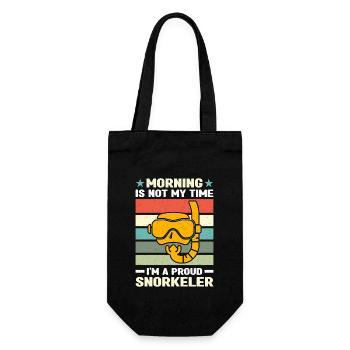Snorkeling Morning Is Not My Time Scuba Diver - Gift Bag for Bottles - black - Front