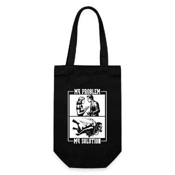 Scuba Diving My Problem My Pictogram Dad Swimmer - Gift Bag for Bottles - black - Front