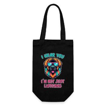 Leonberger Saying Funny Leonberger Gift - Gift Bag for Bottles - black - Front