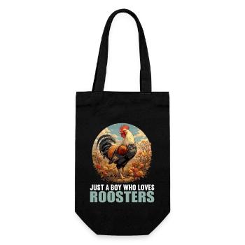 Rooster Roosters Rooster - Gift Bag for Bottles - black - Front