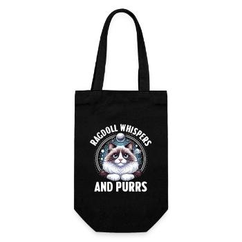 Ragdoll Whispers And Purrs Ragdolls Cat Lover - Gift Bag for Bottles - black - Front