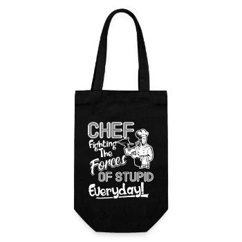 Chef Fighting The Forces - Gift Bag for Bottles - black - Front