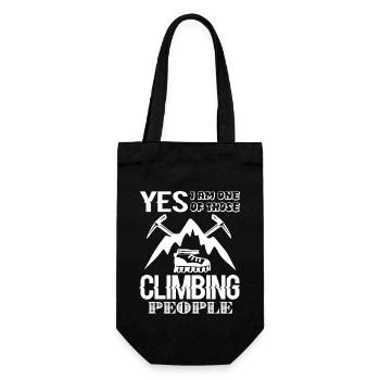 Climbing I am One Of Those Climbing People - Gift Bag for Bottles - black - Front