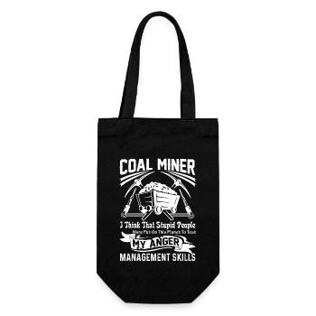 Coal Miner Coal Miner Skills - Gift Bag for Bottles - black - Front