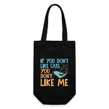 If You Don't Like Cats You Don't Like Me Ragdoll R - Gift Bag for Bottles - black - Front