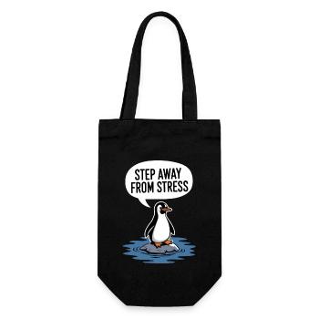 Penguin: Just switch off - Gift Bag for Bottles - black - Front