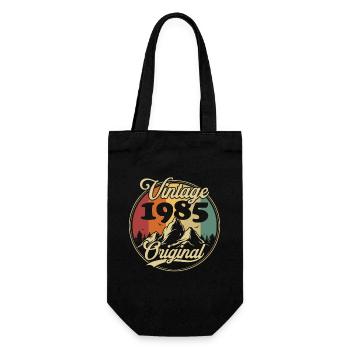 Vintage 1985 Original, Geburtstagsgeschenk - Geschenkbeutel für Flaschen - Schwarz - Vorne