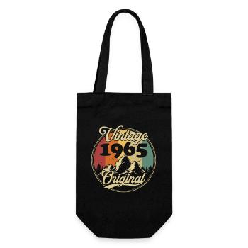 Vintage 1965 Original, Geburtstagsgeschenk - Geschenkbeutel für Flaschen - Schwarz - Vorne