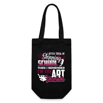 I Am The Art Teacher - Gift Bag for Bottles - black - Front